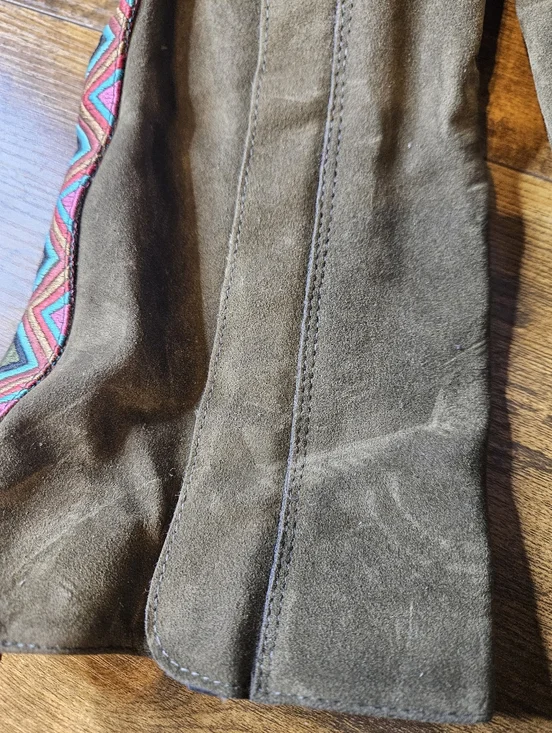 Farm Rio Women's US 7 EU 38 Knee High Olive Green Army Faux Suede Boots SCUFF - Picture 8 of 15